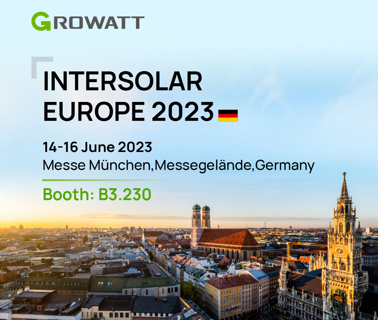 Growatt präsentiert umfassendes Produktportfolio und Innovationen auf der Intersolar Europe 2023